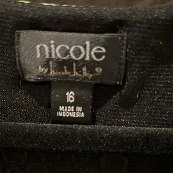 Nicole Blue black white Patterned Dress size 16 - Picture 2 of 10